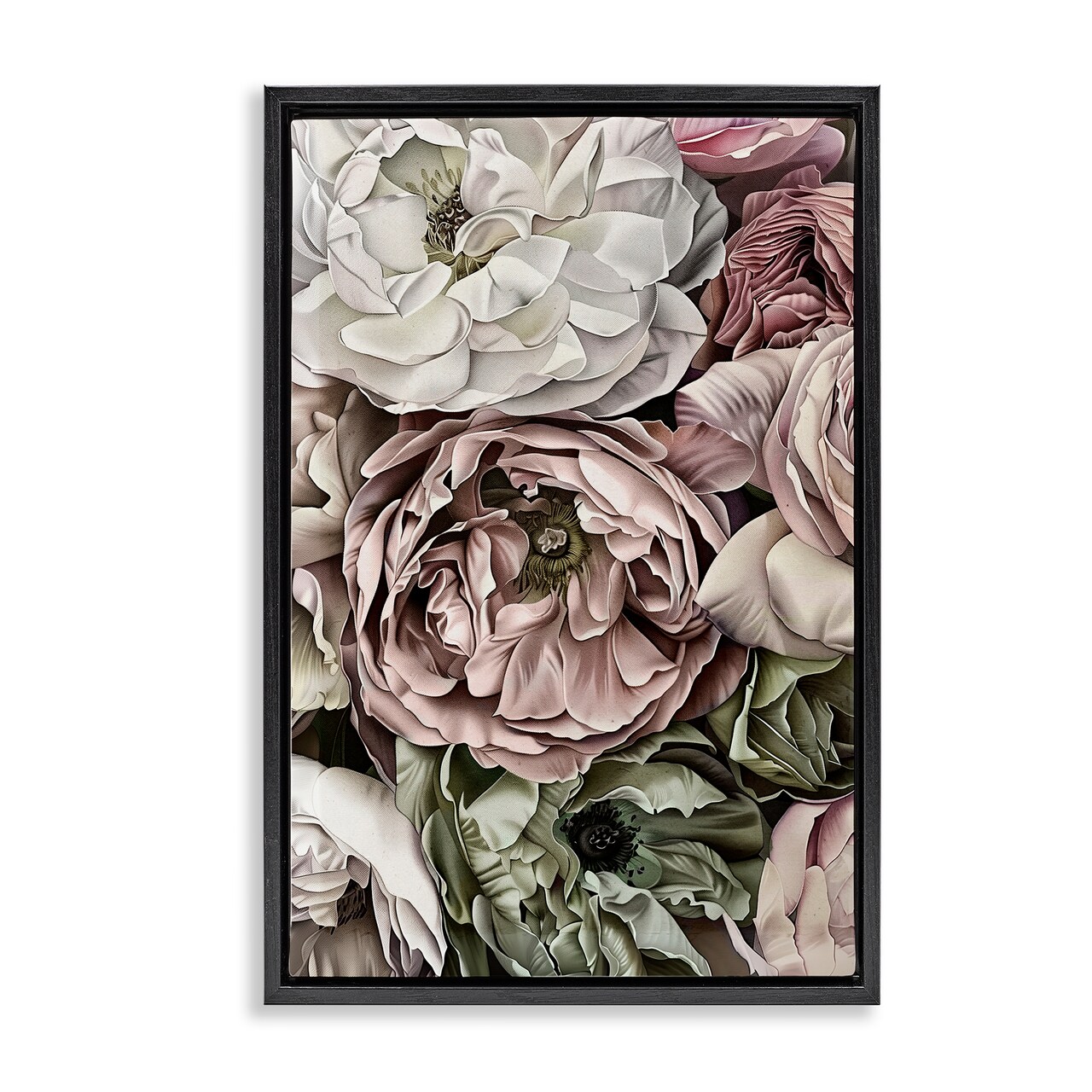 Stupell Industries Rose & Peony Petals Floating Frame By Annabelle Hall